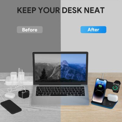 Wireless Charger 3 in 1 Charging Station for Apple: Wireless Phone Stand for iPhone 15/14/ - Image 6