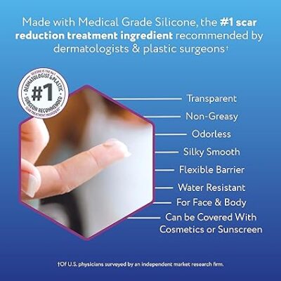 ScarAway Silicone Scar Gel, Helps Improve Size, Color & Texture of Hypertrophic & Keloid Scars from Injury, Burns & Surgery, Water Resistant, 10g (0.35 Oz) - Image 5