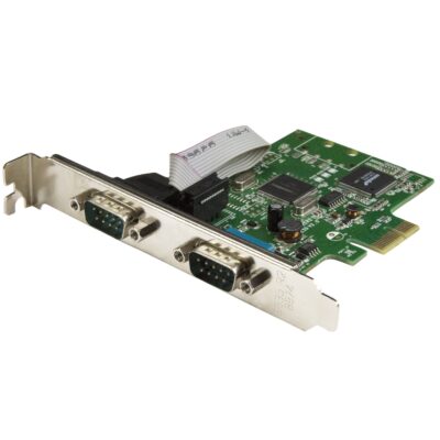 StarTech.com 2-Port PCI Express Serial Card with 16C1050 UART - RS232 Low Profile Serial C