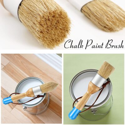 Boao 3 Pcs Chalk Paint Brushes Oval Paint Brush Chalk Paint Wax Brushes Bristle Paint Brus - Image 5