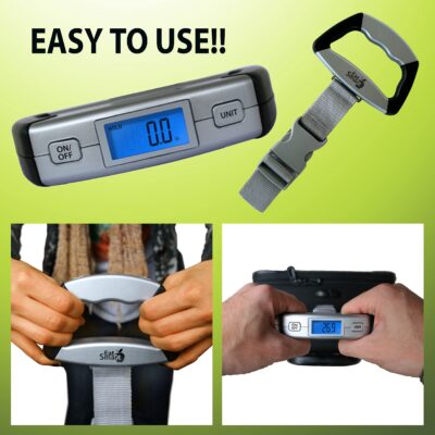 Eat Smart SmartGrip Portable Instant Read Digital Handheld Luggage Scale, Compact, Easy to - Image 3