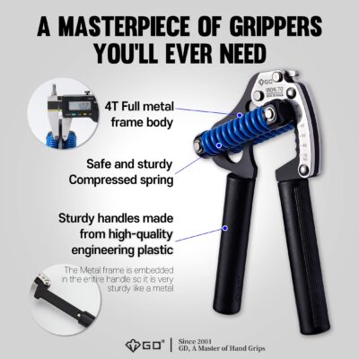 GD IRON GRIP 70(P) Adjustable Hand Grip Strengthener, 44~154lbs Grip Strength Trainer Prem - Image 6