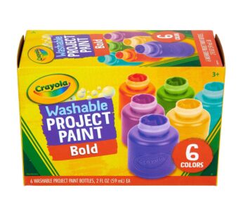Crayola Washable Kids Paint (6ct), Paint Set for Kids, Assorted Bold Colors, Art Supplies