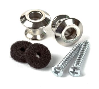 Jim Dunlop Straplok Dual Design Strap Button Set-Nickel-2/Set (2PSLS031N)