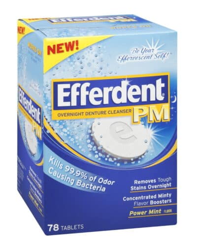 Efferdent PM Overnight Denture Cleanser Tablets Power Mint - Image 2