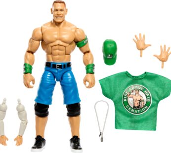 Mattel WWE Elite Collection Action Figure, WrestleMania John Cena with Accessory & Nichola