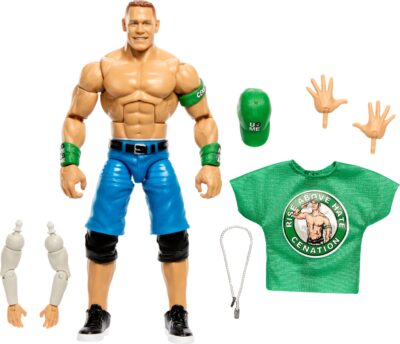 Mattel WWE Elite Collection Action Figure, WrestleMania John Cena with Accessory & Nichola