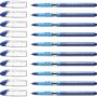 Schneider Slider Basic F (Fine) Ballpoint Pen, 0.7 mm, Transparent Barrel, Blue Ink, Box o