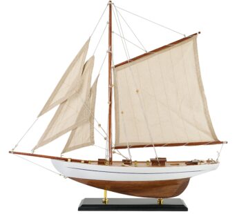 SAILINGSTORY Wooden Sailboat Decor Sailboat Model Boat Decor Ship Model Yacht Ivory Antiqu