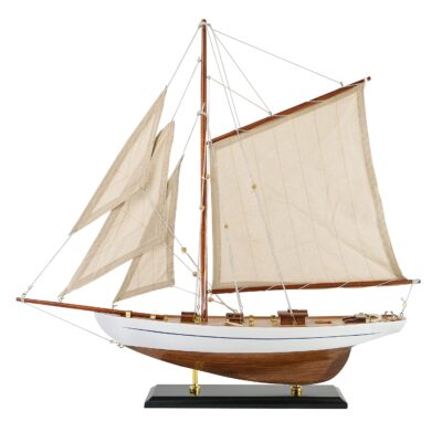 SAILINGSTORY Wooden Sailboat Decor Sailboat Model Boat Decor Ship Model Yacht Ivory Antiqu