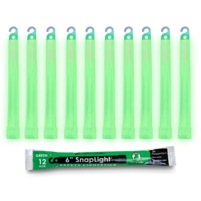 Cyalume Glow Sticks Military Grade Lightstick - Premium Green 6? SnapLight Emergency Chemi