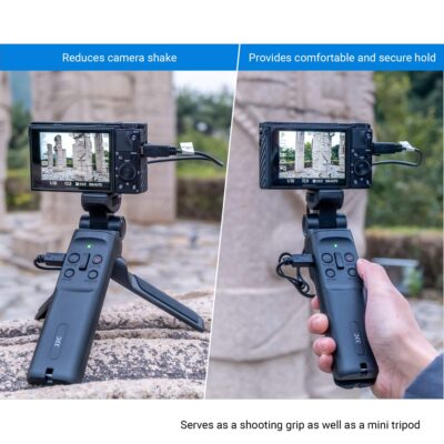 JJC Wired Remote Shooting Grip Mini Tripod for Sony ZV-1 RX100 III IV V VA VI VII A7RV A65 - Image 6