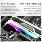 upHere 5V Addressable RGB White Graphics Card GPU Brace Support Video Card Sag Holder,Buil - Image 4