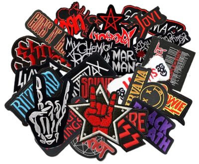 NINENINE 25Pcs Mixed Patches Lot Band Rock Patches Iron On Stripes for Clothing Embroidery - Image 4