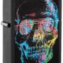 Zippo Colorful Skull Black Matte Pocket Lighter