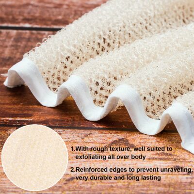 5 Pieces Exfoliating Face and Body Wash Cloths Towel Weave Bath Cloth Exfoliating Scrub Cl - Image 3