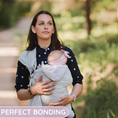 Baby Sling and Ring Sling 100% Cotton Muslin Infant Carrier, Ring Sling Baby Carrier Front - Image 3