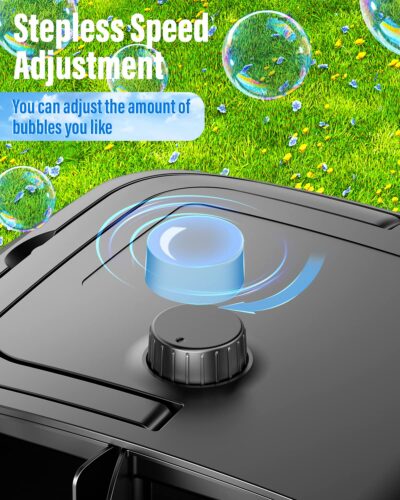 Bubble Machine - 16 Wands 8000+ Bubbles/min Bubble Machine for Kids and Toddlers - 14.2oz - Image 4