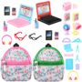 29 Pieces Dollhouse Accessories Mini Laptop Computer Tablet Phone Toy Miniature Glasses He