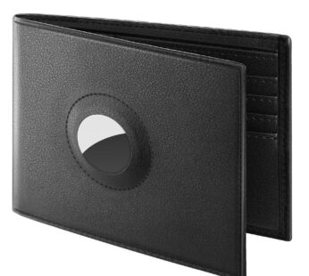 Hawanik Large Wallet for AirTag, Mens Bifold Wallet with 2 ID Windows RFID Blocking