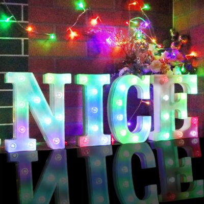 Glintee Light up Letters Led Marquee Letter Lights Color Changing Night Light Battery Powe - Image 2