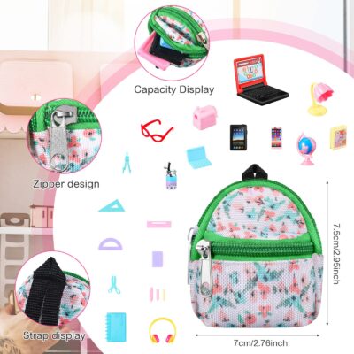 29 Pieces Dollhouse Accessories Mini Laptop Computer Tablet Phone Toy Miniature Glasses He - Image 2
