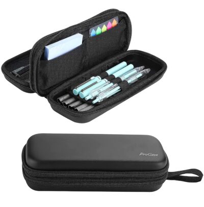 ProCase Pen Pencil Case, 2-Layer EVA Zipper Pencil Box Pouch Large Capacity Stationery Sto
