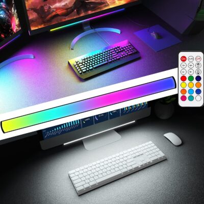 ABCidy Under Monitor Light Bar, RGB Screenbar Light Desk Lamp Computer, Dimmable LED with