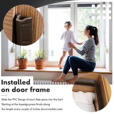 BBTO Door Weather Stripping Soundproof Door Seal Strip V-Shaped "Q" Foam Kerf Weather Stri - Image 6