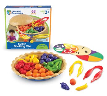 Learning Resources Super Sorting Pie – 68 Pieces, Ages 3+ Toddler Fine Motor Toy, Preschoo