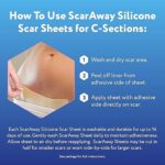 ScarAway Advanced Silicone Scar Sheets for C-Section, Reusable Sheets (1.5” x 7”) for Hypertrophic and Keloid Scars from C-Section & Other Surgeries, 4 Sheets - Image 6
