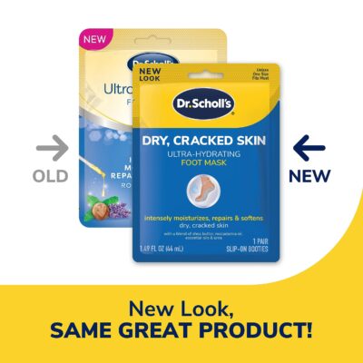 Dr. Scholl's Ultra Hydrating Foot Mask 3 Pack , Intensely Moisturizes Repairs and Softens - Image 2