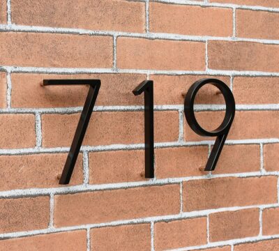 5" Stainless Steel Floating House Number, Metal Modern House Numbers, Garden Door Mailbox - Image 3