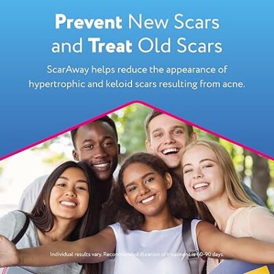 ScarAway Acne Scar Treatment, Clear Silicone Scar Gel, 100% Medical-Grade, Helps Improve Size, Color & Texture of Post-Acne Hypertrophic & Keloid Scars on Face & Body, Water Resistant, 15 grams - Image 3