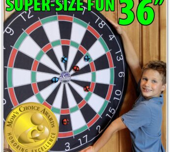 Funwares 36″ Giant Dart Board for Adults and Kids, 25% Larger Than The Competition for Ult