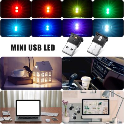 Mini USB LED Light, RGB Car LED Interior Lighting Direct Current 5V Smart Atmosphere Light - Image 6