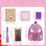 Zhanmai Mini Doll Backpack with 10 Stationery Surprises Inside, Pink, Unisex - Image 4