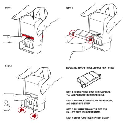 Trodat Printy 4820 Date Stamp, Self-Inking Stamp for Professional and Personal Application - Image 4