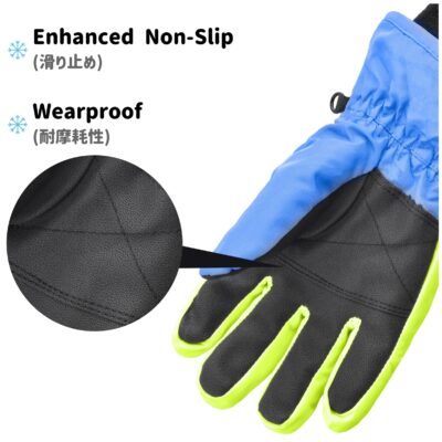 Azarxis Kids Children Ski Gloves Winter Snow Gloves Waterproof Winter Warm Gloves for Snow - Image 3
