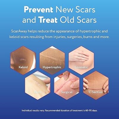 ScarAway Silicone Scar Gel, Helps Improve Size, Color & Texture of Hypertrophic & Keloid Scars from Injury, Burns & Surgery, Water Resistant, 10g (0.35 Oz) - Image 3
