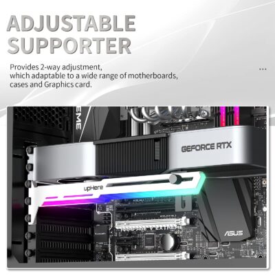 upHere 5V Addressable RGB White Graphics Card GPU Brace Support Video Card Sag Holder,Buil - Image 3