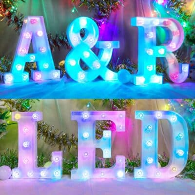 Glintee Light up Letters Led Marquee Letter Lights Color Changing Night Light Battery Powe - Image 5