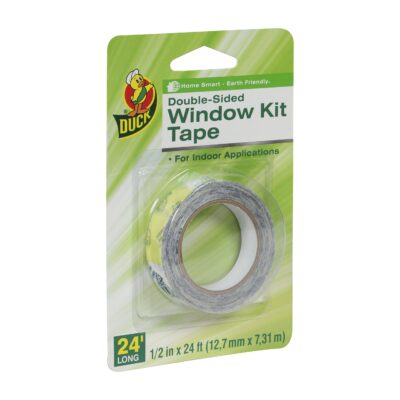 Duck Brand 281075 Double-Sided Indoor Replacement Tape for Window Kits, 0.5-Inch by 24-Fee