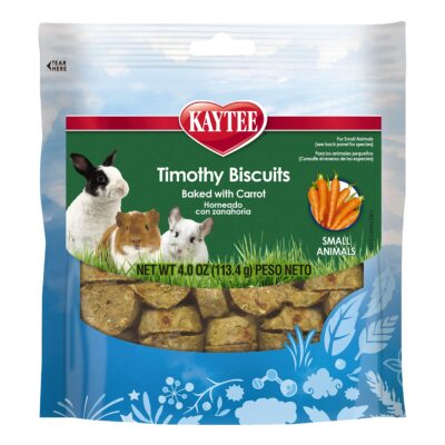 Kaytee Timothy Biscuits Baked Treat for Pet Guinea Pigs, Rabbits & Other Small Animals, Ca
