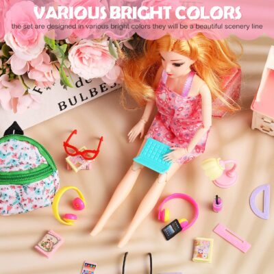 29 Pieces Dollhouse Accessories Mini Laptop Computer Tablet Phone Toy Miniature Glasses He - Image 6