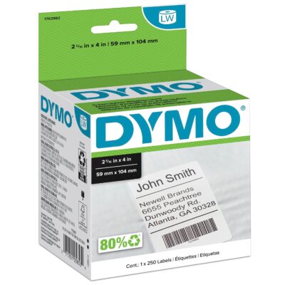 DYMO Authentic LabelWriter Standard Shipping Labels for LabelWriter Label Printers, White,