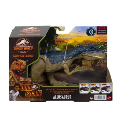 Jurassic World Toys Camp Cretaceous Roar Attack Allosaurus Dinosaur Action Figure with Str - Image 6