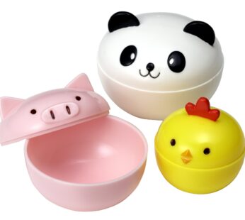 CuteZCute Mayo Cups for Bento Box Lunch, Mini, Panda, Chick and Pig