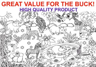 ALEX Art, Giant Coloring Poster - Animals Jumbo Table Wall Coloring Sheets - Super Huge La - Image 5