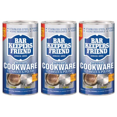 Bar Keeper's Friend Cookware Cleanser & Polish, 12 oz (3-Pack)